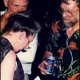 Helen Hewson and Roger Carolin at his Farewell