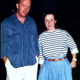 Kate and Dom Fairley at Roger Carolin's Farewell