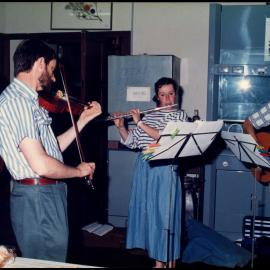Band Practicing at Roger Carolin's Farewell