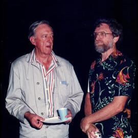 John Simons and Roger Carolin at his Farewell