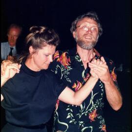 Janice Hughes and Roger Carolin at his Farewell
