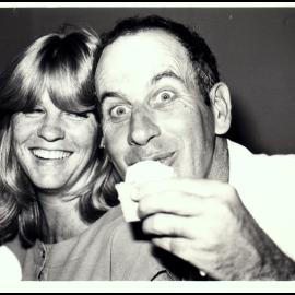 Robyn Byatt and Mark Curran at the Biological Sciences Christmas Party