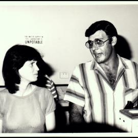 Catriona Shearer and Sam Ruggeri at the Biological Sciences Christmas Party