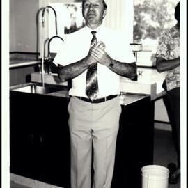 Don Anderson at the Biological Sciences Christmas Party