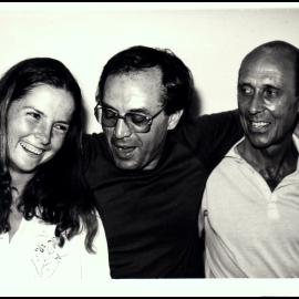 Jane Chrystal, Henry dos Reis and Peter Valder at the Biological Sciences Christmas Party