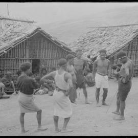 Group Gathered Outside a Building