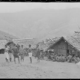 Group Gathered Outside a Building