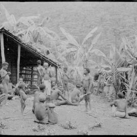 Group Gathered Outside a Building
