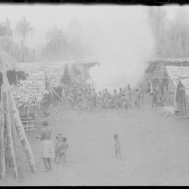 Group Building Fire in Village