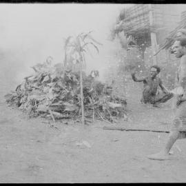 Group Building Fire in Village