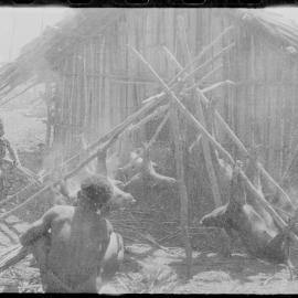 Group Preparing Pigs for a Ceremony