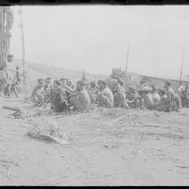 Group Gathered Outside a Building