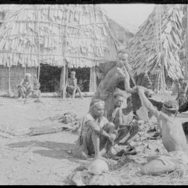 Group Distributing Food