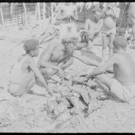Group Distributing Food