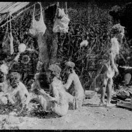 Group Gathered Outside a Building