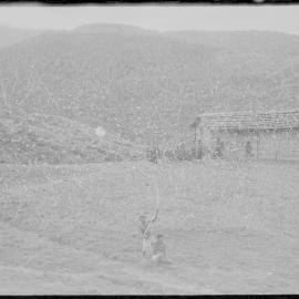 Man Performing with Long Spear