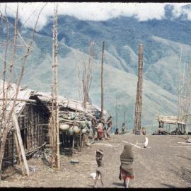 Buildings with Food Poles Outside