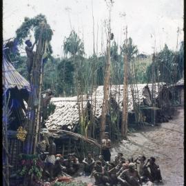 Men Climbing Food Poles