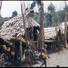 Buildings with Food Poles Outside