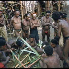 Group Gathered Outside a Building