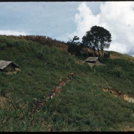 Group of People Walking Along Mountain Path