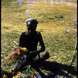Man Collecting Flowers