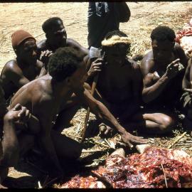 Men Butchering Pigs for Ceremony