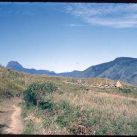 Row of Buildings on a Mountainside