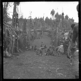 Village with Food Poles Outside Buildings