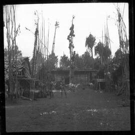 Village with Food Poles Outside Buildings