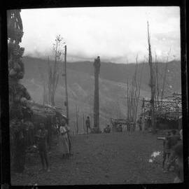 Village with Food Poles Outside Buildings