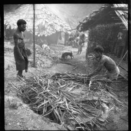 Men Building a Fire