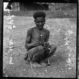 Woman Holding String