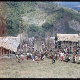 Crowds Gathered in a Village