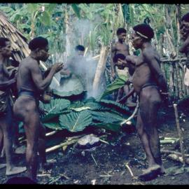 Men Building a Fire