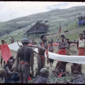 Group Preparing Lengths of Cloth