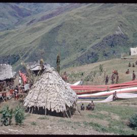 Mountainside Village with Lengths of Cloth