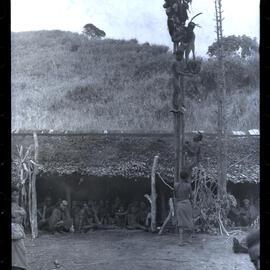 Men Climbing Food Pole