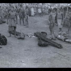 Group Distributing Food for a Ceremony