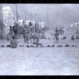 Group Distributing Food for a Ceremony