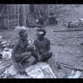 Group Sitting with Butchered Pigs
