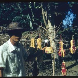 Man with Woven Bags and Shoes