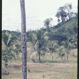 Carved Wooden Post