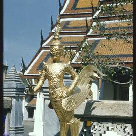 Golden Statue outside Dusit Maha Prasat Palace (Grand Palace), Bangkok