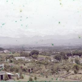 View Across Village, with Mountains in Background