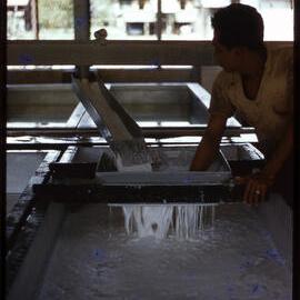 Man Processing Rubber, Malaysia