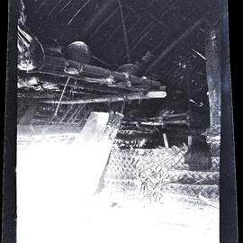 [Manum Island, New Guinea] The Inside of Aupo’s House. The Fireplace and Shelf