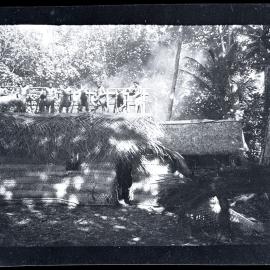 [Manum Island, New Guinea] Rethatching my [Wedgwood] House