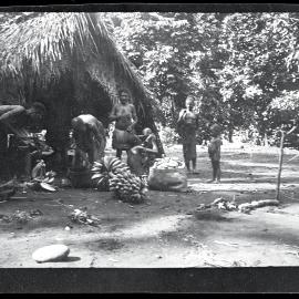 [Manum Island, New Guinea] Preparing Food for a Presentation