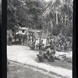 [Manum Island, New Guinea] Men from Boroi, Awar etc Watching the Dancing